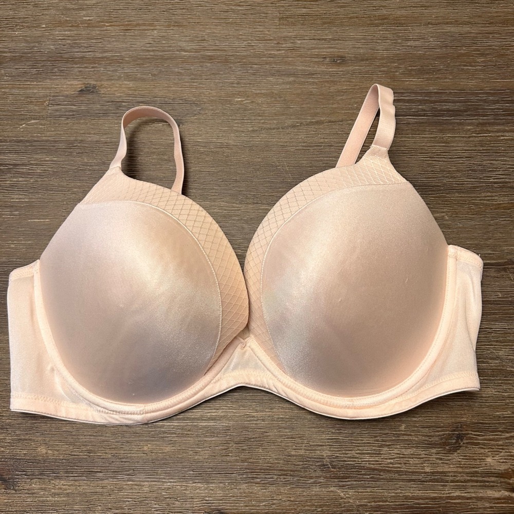 DREAMFIT‎ 44D Full Coverage Underwire Bra Smooth T-Shirt Style Adjustable Straps
